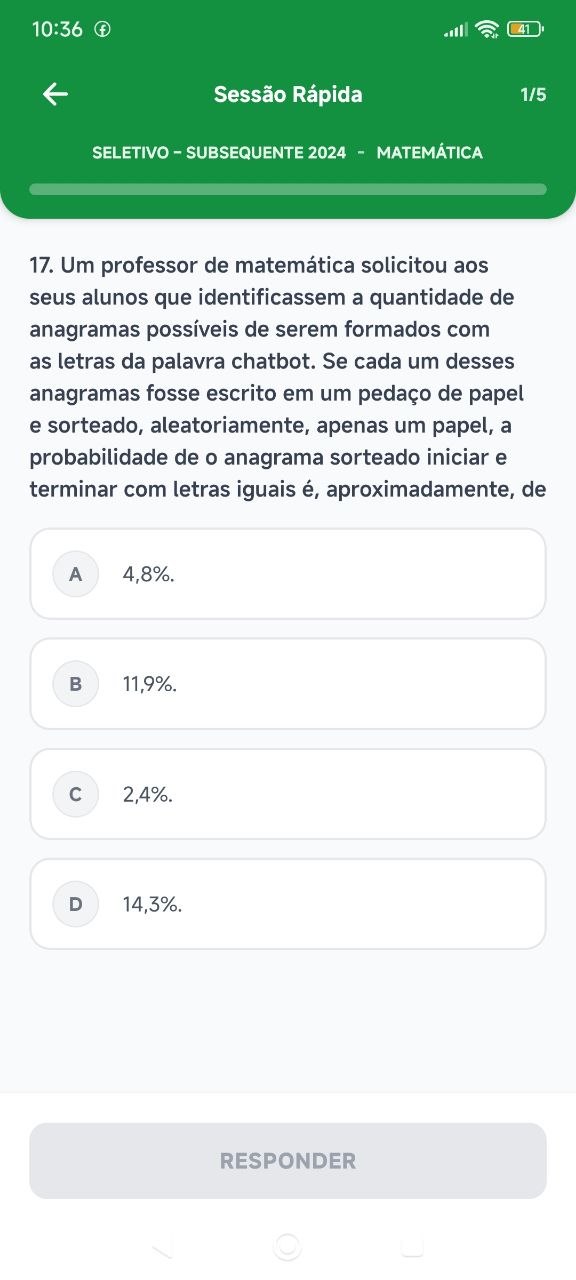 App Questões